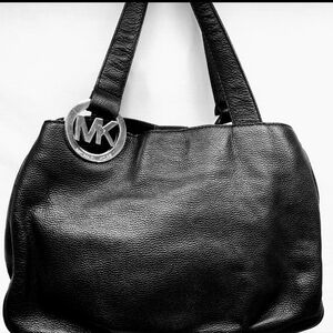 Michael Kors black pebble leather  bag